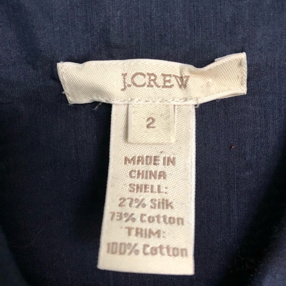 Jcrew navy blouse, size 2 - Picture 2 of 2